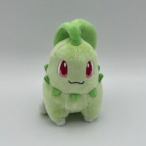 Chikorita Sitting Cuties Plush, Pokémon ZA Pokémon Center Pre Owned 4"